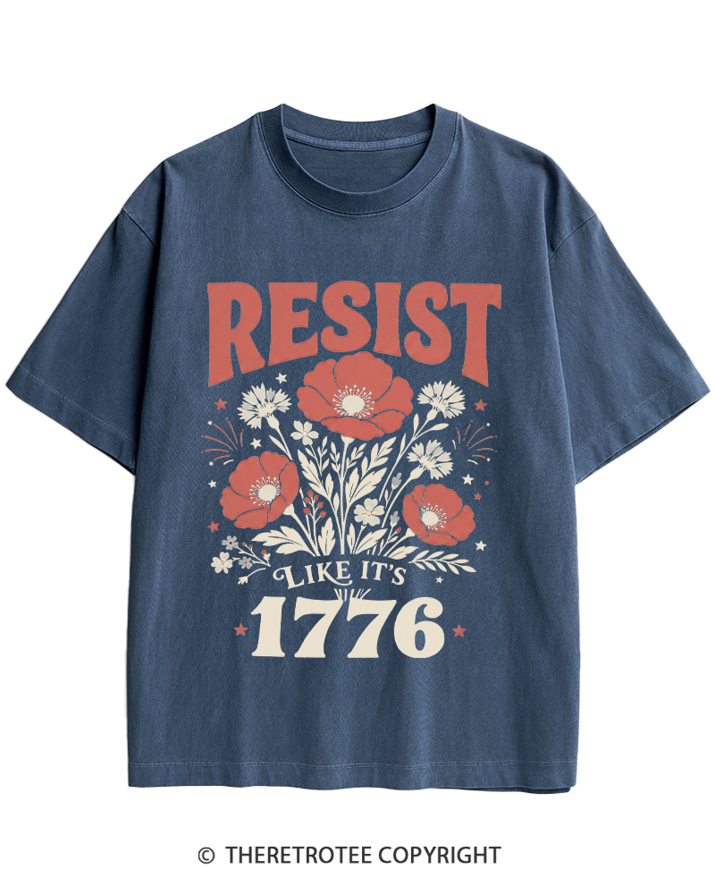 TheRetroTee Resist Like It's 1776 Heavy Cotton T-Shirt