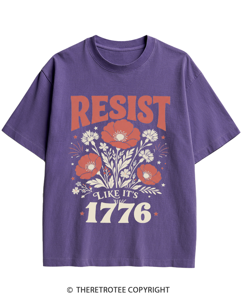 TheRetroTee Resist Like It's 1776 Heavy Cotton T-Shirt