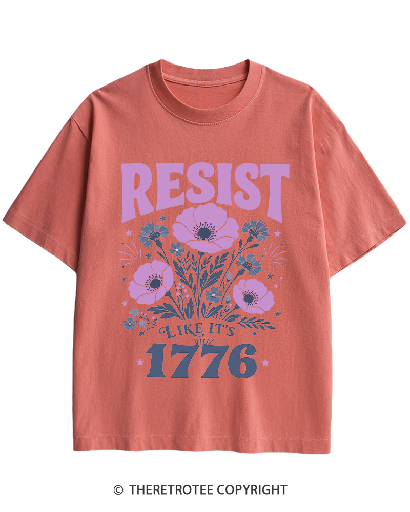 TheRetroTee Resist Like It's 1776 Heavy Cotton T-Shirt