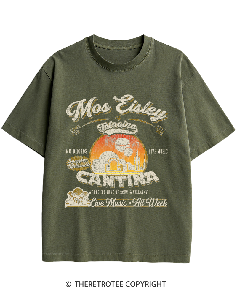 TheRetroTee Desert Outpost Cantina 1980s Heavy Cotton T-Shirt