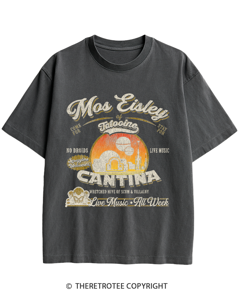 TheRetroTee Desert Outpost Cantina 1980s Heavy Cotton T-Shirt