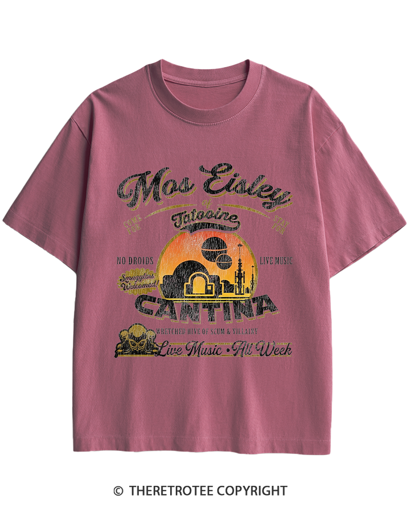 TheRetroTee Desert Outpost Cantina 1980s Heavy Cotton T-Shirt