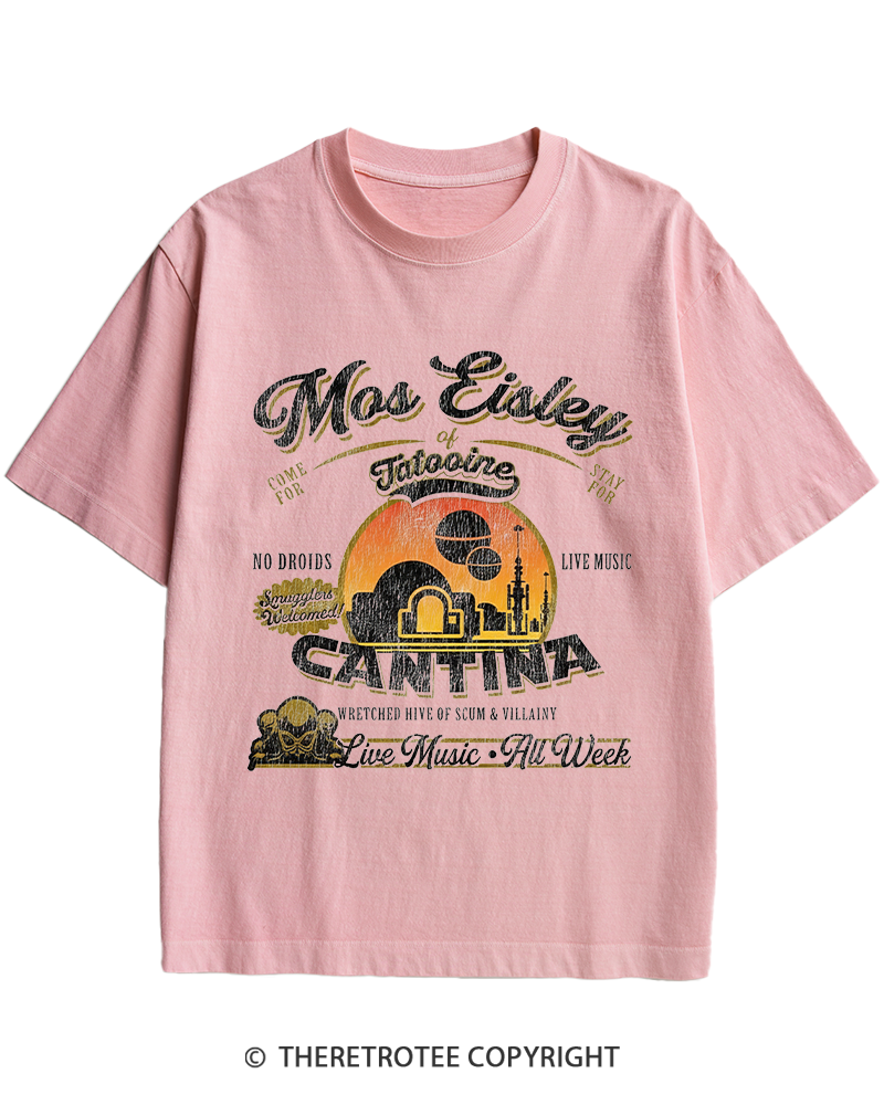 TheRetroTee Desert Outpost Cantina 1980s Heavy Cotton T-Shirt