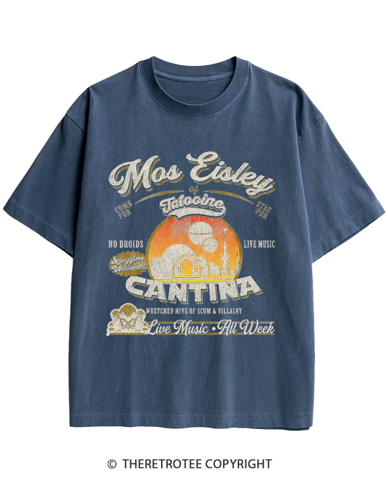 TheRetroTee Desert Outpost Cantina 1980s Heavy Cotton T-Shirt