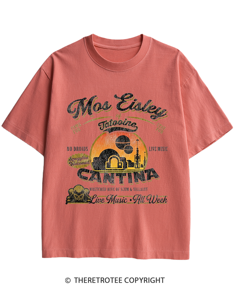 TheRetroTee Desert Outpost Cantina 1980s Heavy Cotton T-Shirt
