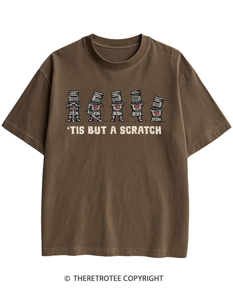 TheRetroTee Tis But A Scratch 1970s Heavy Cotton T-Shirt