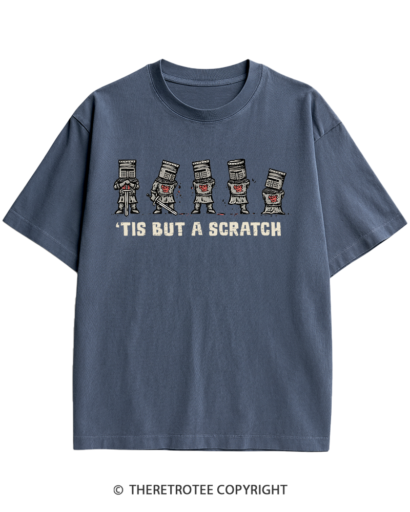 TheRetroTee Tis But A Scratch 1970s Heavy Cotton T-Shirt