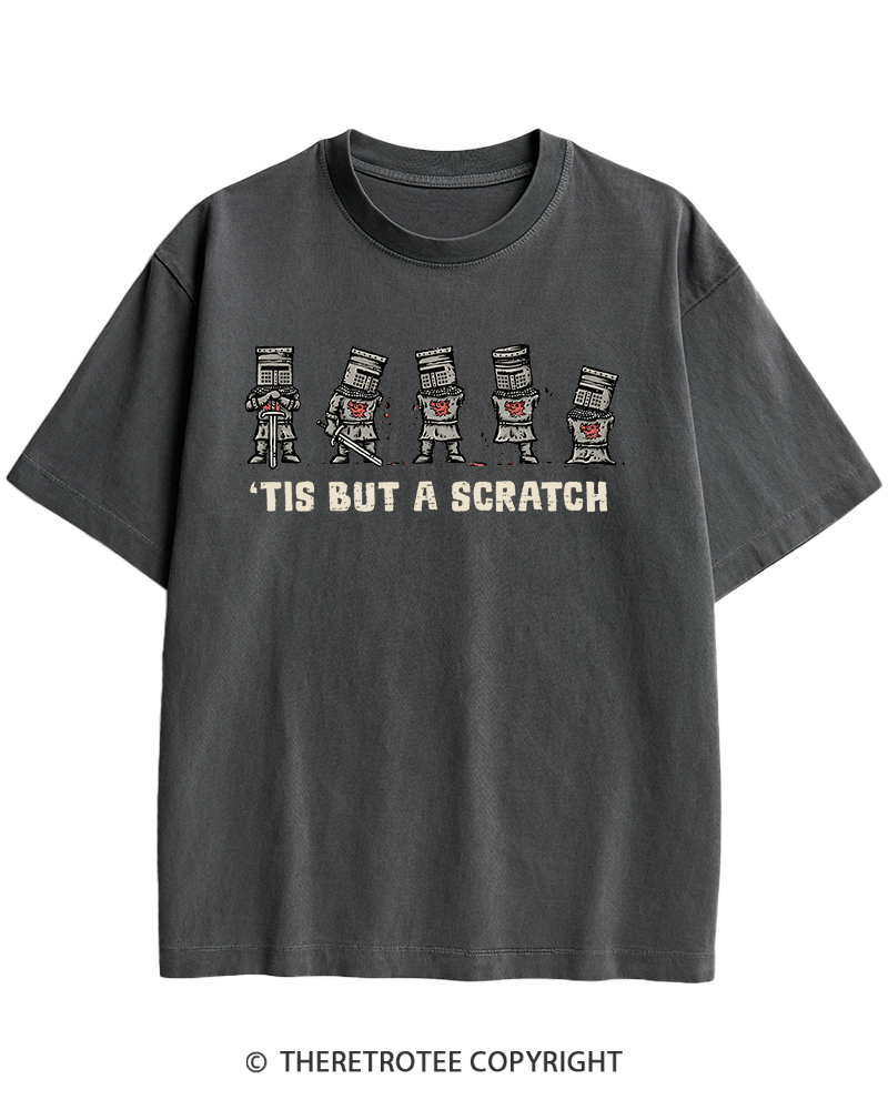 TheRetroTee Tis But A Scratch 1970s Heavy Cotton T-Shirt