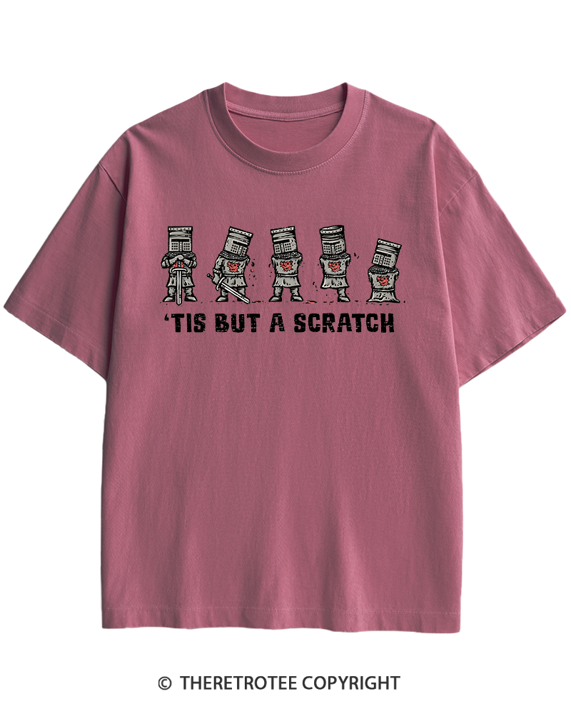 TheRetroTee Tis But A Scratch 1970s Heavy Cotton T-Shirt