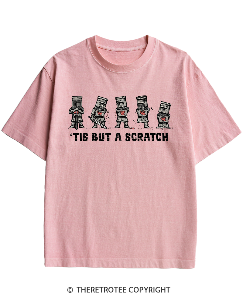 TheRetroTee Tis But A Scratch 1970s Heavy Cotton T-Shirt
