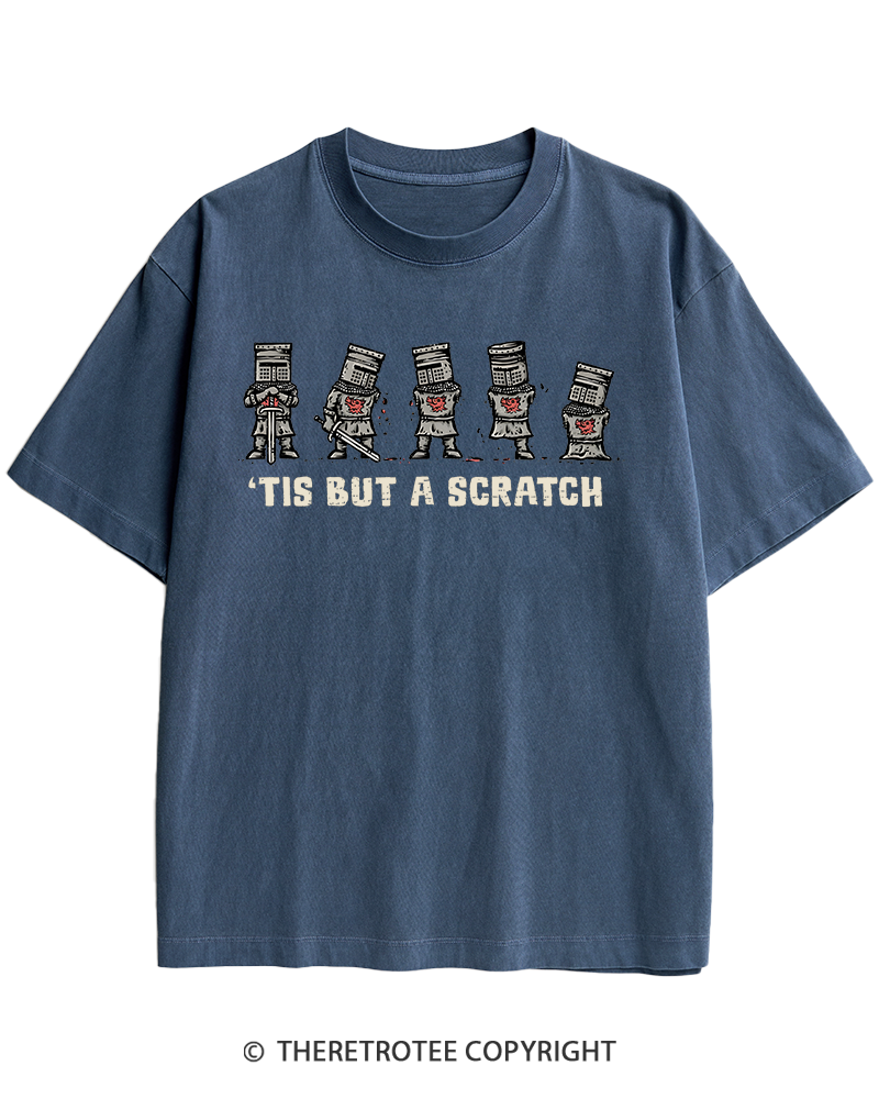 TheRetroTee Tis But A Scratch 1970s Heavy Cotton T-Shirt