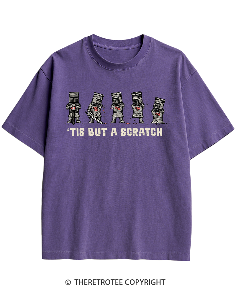 TheRetroTee Tis But A Scratch 1970s Heavy Cotton T-Shirt