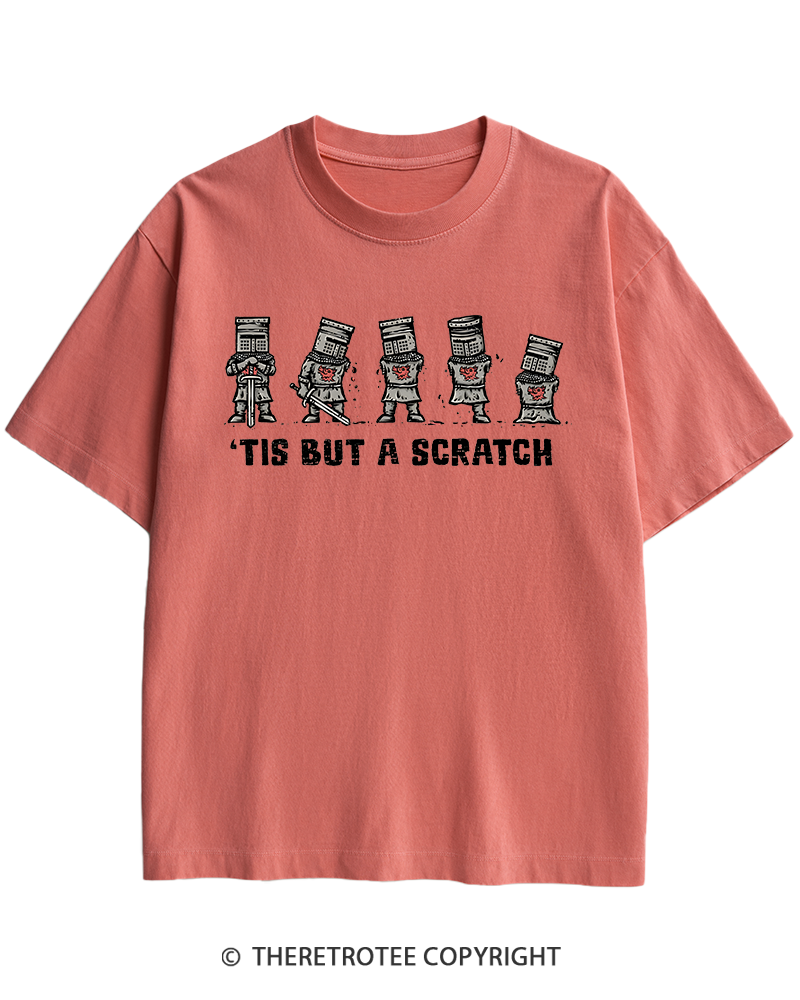TheRetroTee Tis But A Scratch 1970s Heavy Cotton T-Shirt