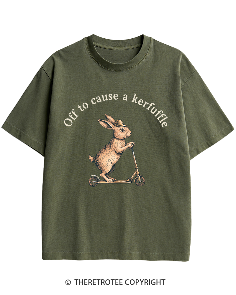 TheRetroTee Off To Cause A Kerfuffle 1950s Heavy Cotton T-Shirt
