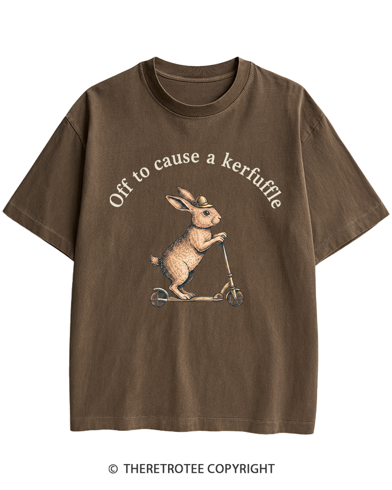 TheRetroTee Off To Cause A Kerfuffle 1950s Heavy Cotton T-Shirt