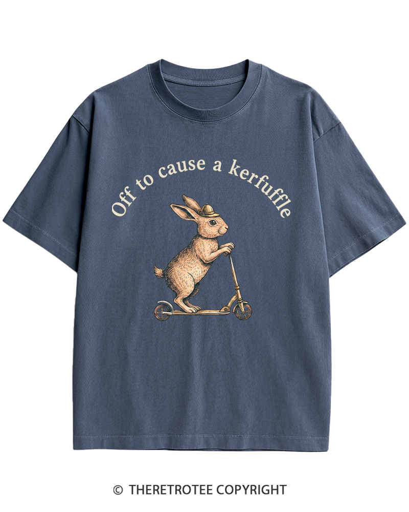 TheRetroTee Off To Cause A Kerfuffle 1950s Heavy Cotton T-Shirt