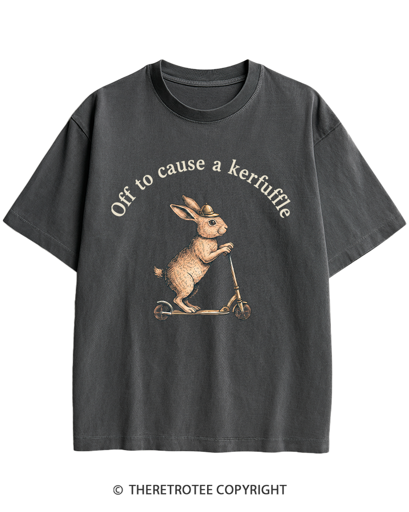 TheRetroTee Off To Cause A Kerfuffle 1950s Heavy Cotton T-Shirt