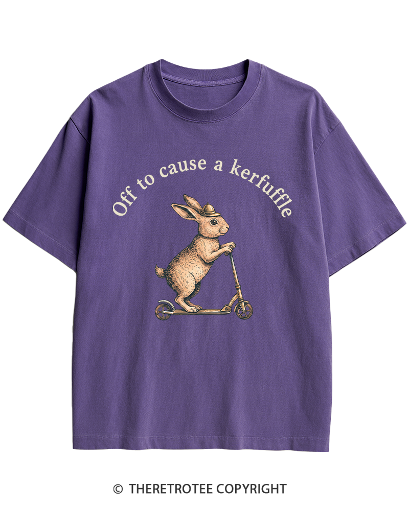 TheRetroTee Off To Cause A Kerfuffle 1950s Heavy Cotton T-Shirt