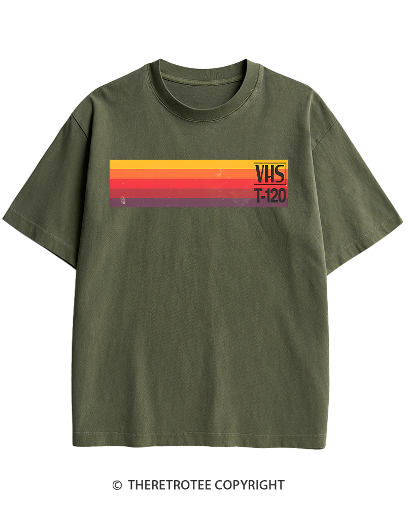 TheRetroTee Vintage VHS Nostalgia Graphic 1980s Heavy Cotton T-Shirt