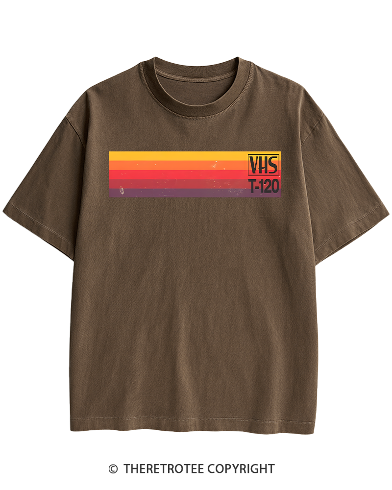 TheRetroTee Vintage VHS Nostalgia Graphic 1980s Heavy Cotton T-Shirt