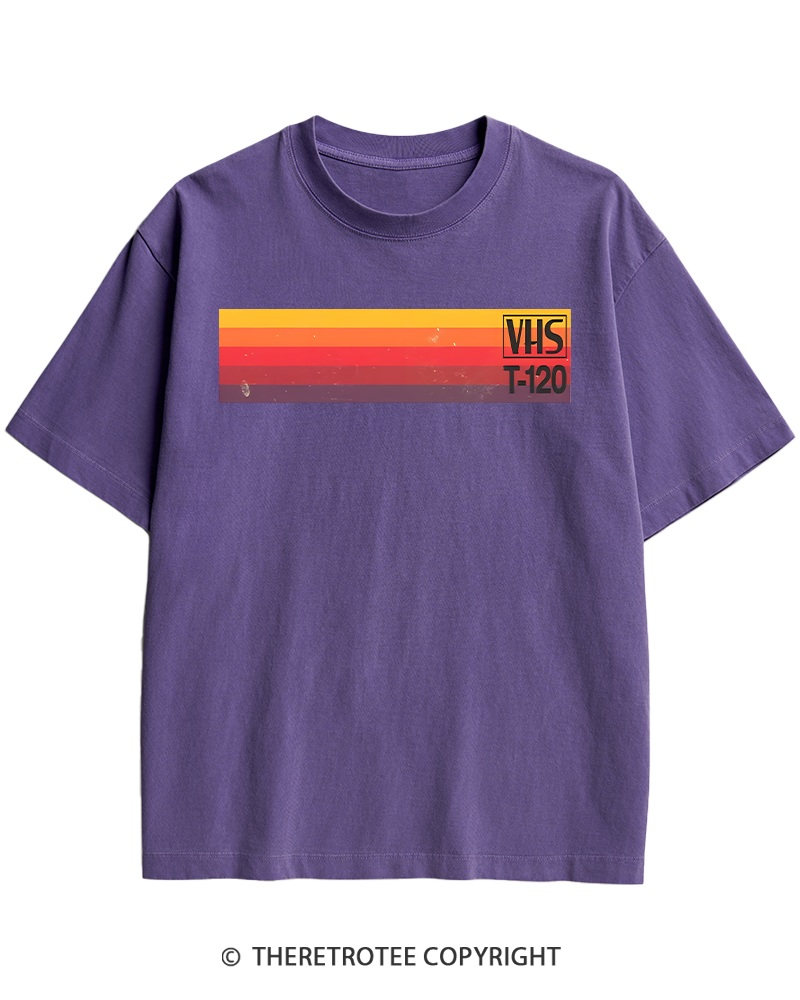 TheRetroTee Vintage VHS Nostalgia Graphic 1980s Heavy Cotton T-Shirt