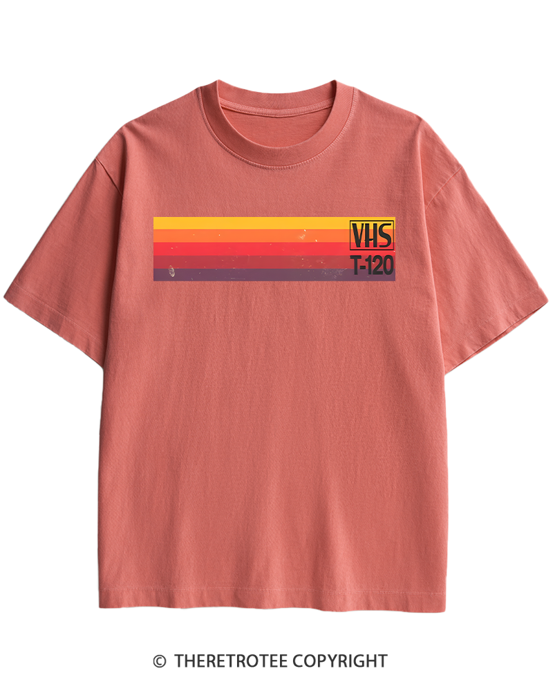 TheRetroTee Vintage VHS Nostalgia Graphic 1980s Heavy Cotton T-Shirt