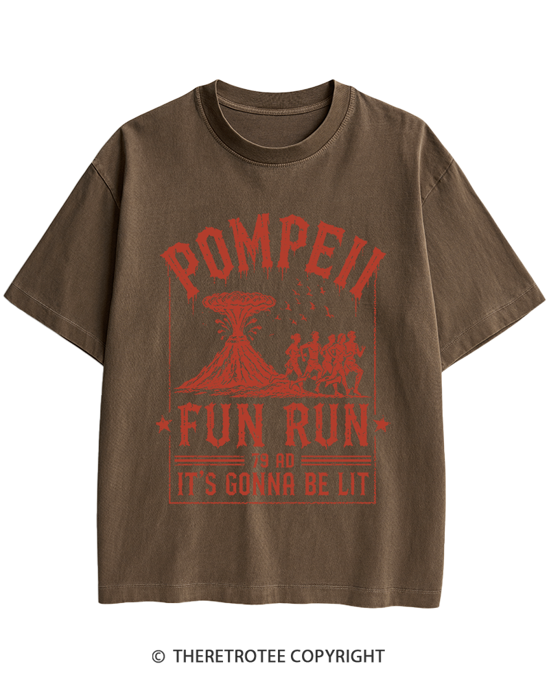 TheRetroTee Pompeii Fun Run 1660s Heavy Cotton T-Shirt