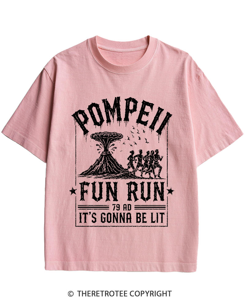 TheRetroTee Pompeii Fun Run 1660s Heavy Cotton T-Shirt