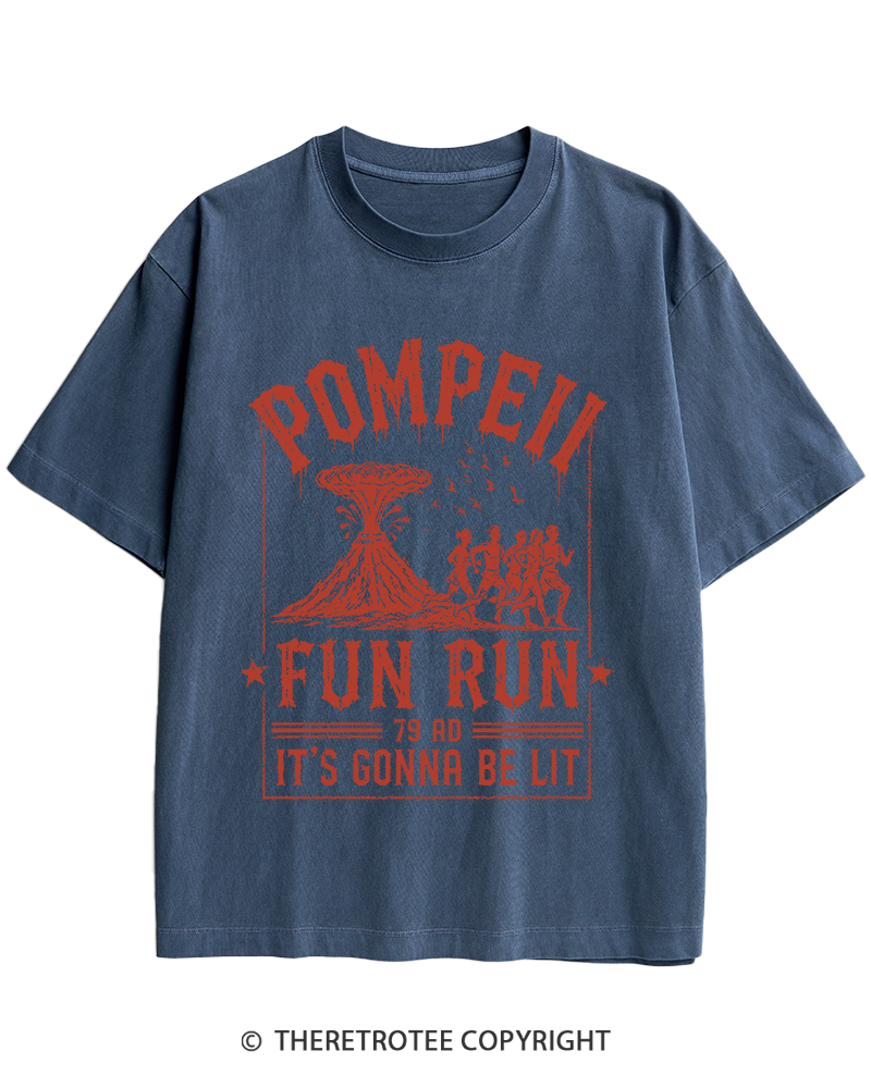 TheRetroTee Pompeii Fun Run 1660s Heavy Cotton T-Shirt