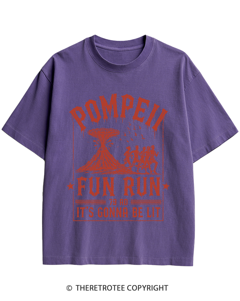 TheRetroTee Pompeii Fun Run 1660s Heavy Cotton T-Shirt