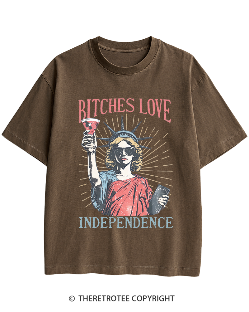 TheRetroTee Love Independence 1776 Heavy Cotton T-Shirt