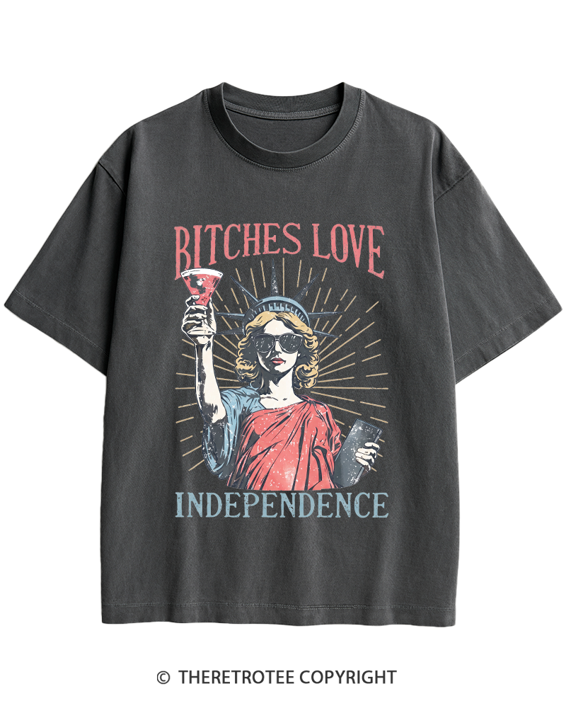 TheRetroTee Love Independence 1776 Heavy Cotton T-Shirt
