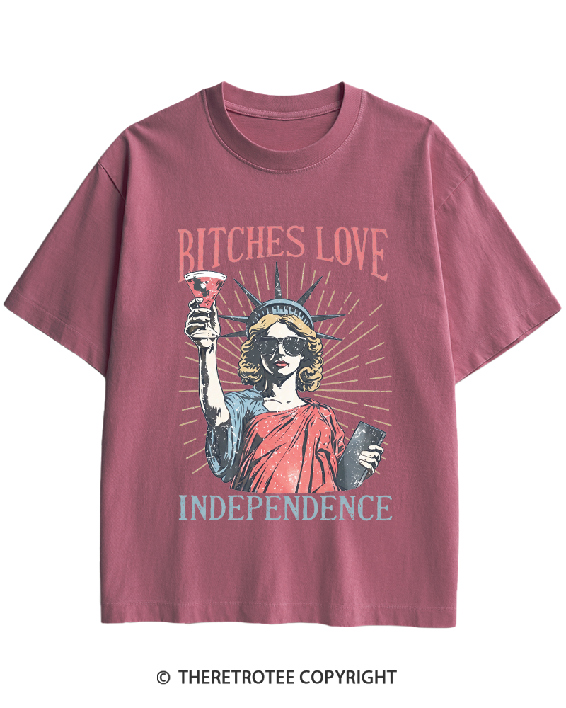 TheRetroTee Love Independence 1776 Heavy Cotton T-Shirt