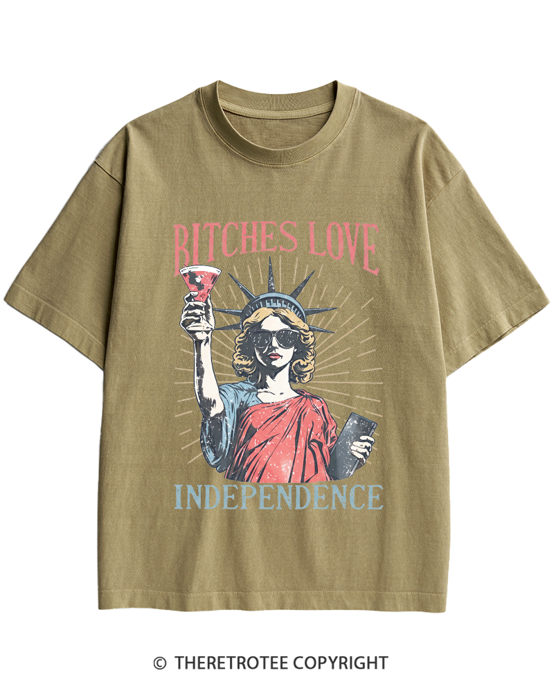TheRetroTee Love Independence 1776 Heavy Cotton T-Shirt