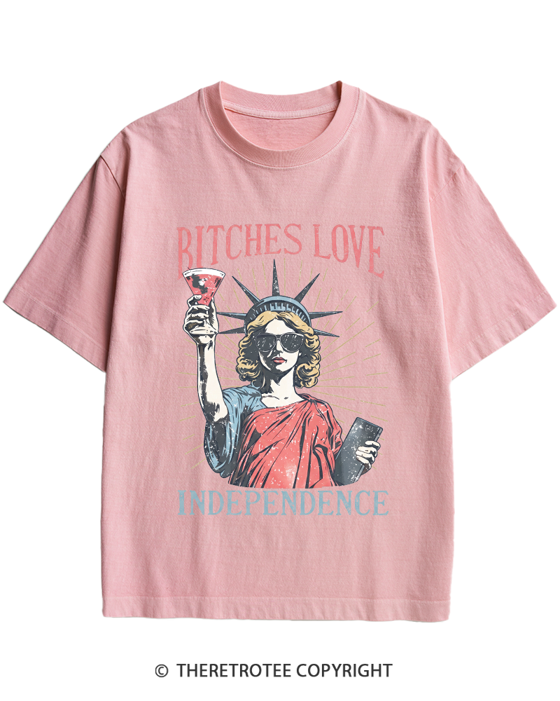 TheRetroTee Love Independence 1776 Heavy Cotton T-Shirt