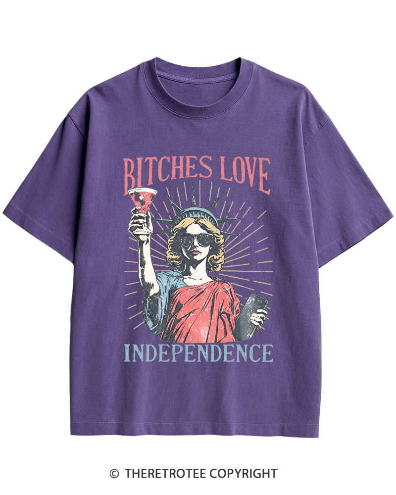TheRetroTee Love Independence 1776 Heavy Cotton T-Shirt