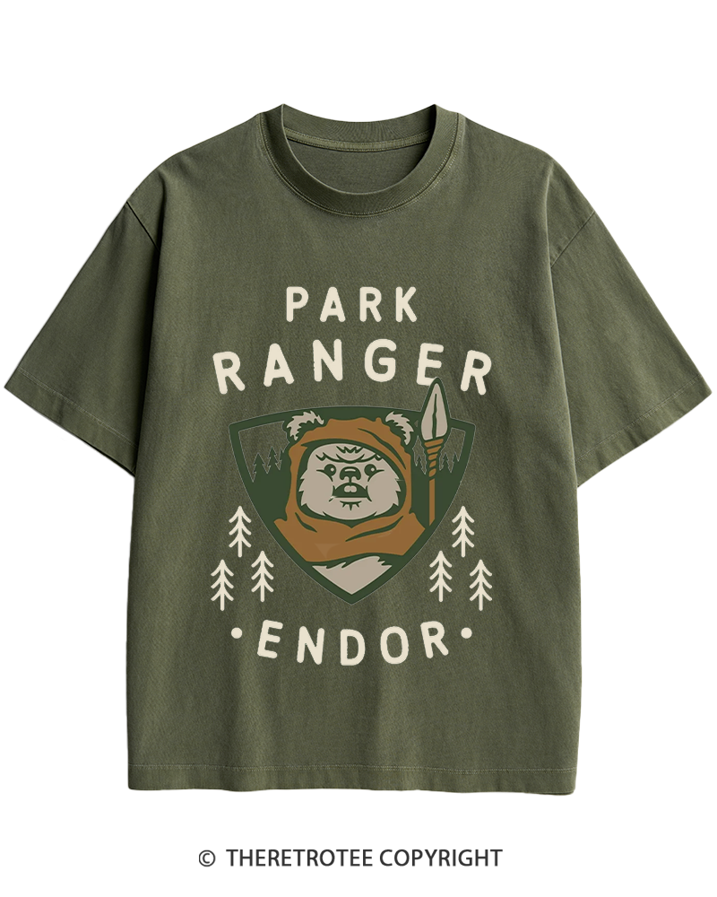 TheRetroTee Park Ranger 1980s Heavy Cotton T-Shirt