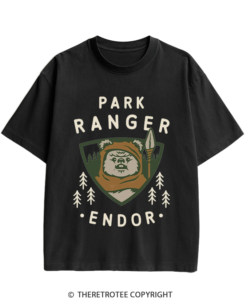 TheRetroTee Park Ranger 1980s Heavy Cotton T-Shirt