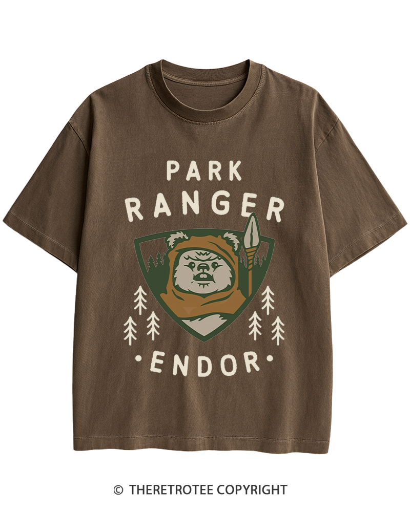 TheRetroTee Park Ranger 1980s Heavy Cotton T-Shirt