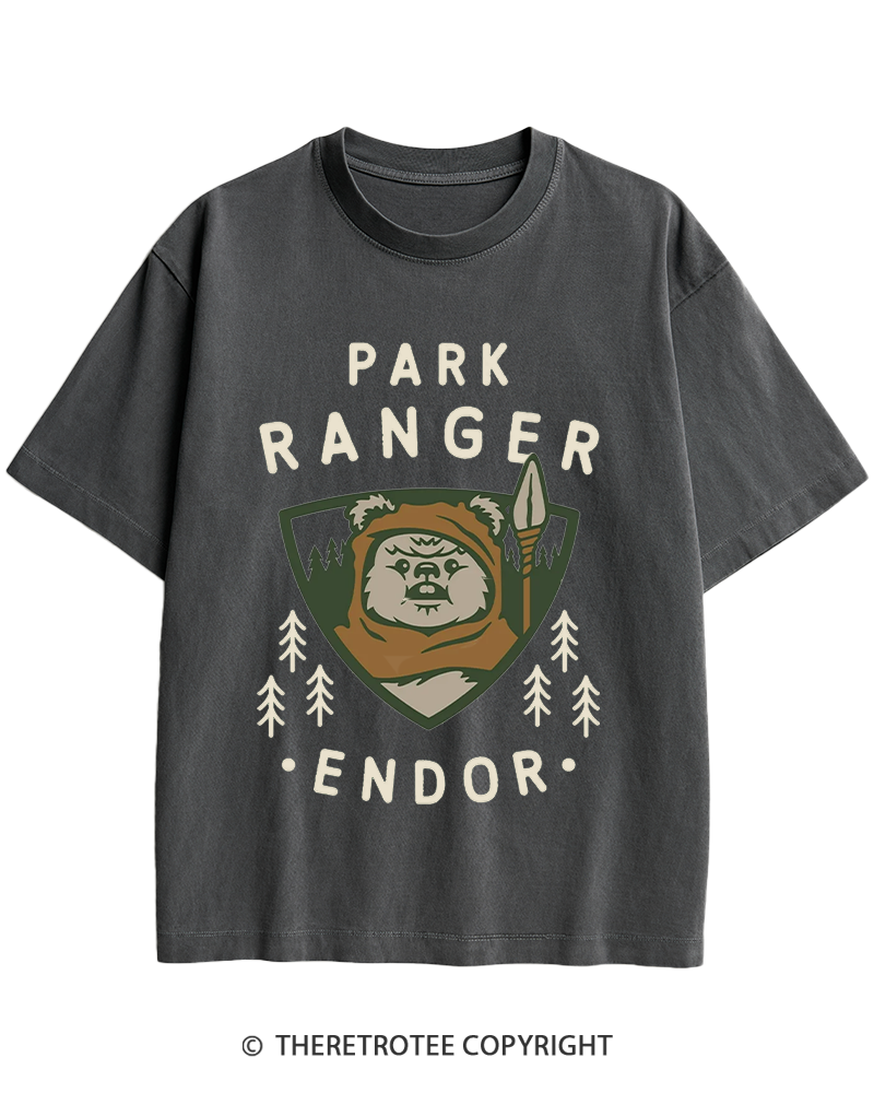 TheRetroTee Park Ranger 1980s Heavy Cotton T-Shirt