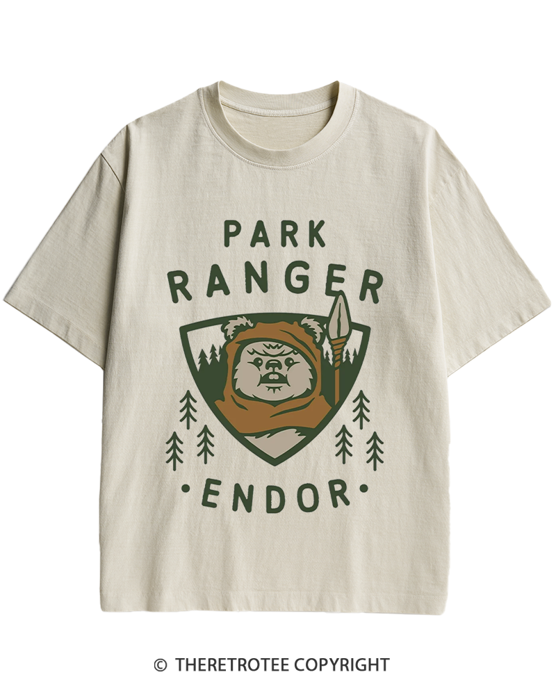 TheRetroTee Park Ranger 1980s Heavy Cotton T-Shirt