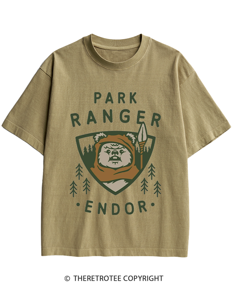 TheRetroTee Park Ranger 1980s Heavy Cotton T-Shirt