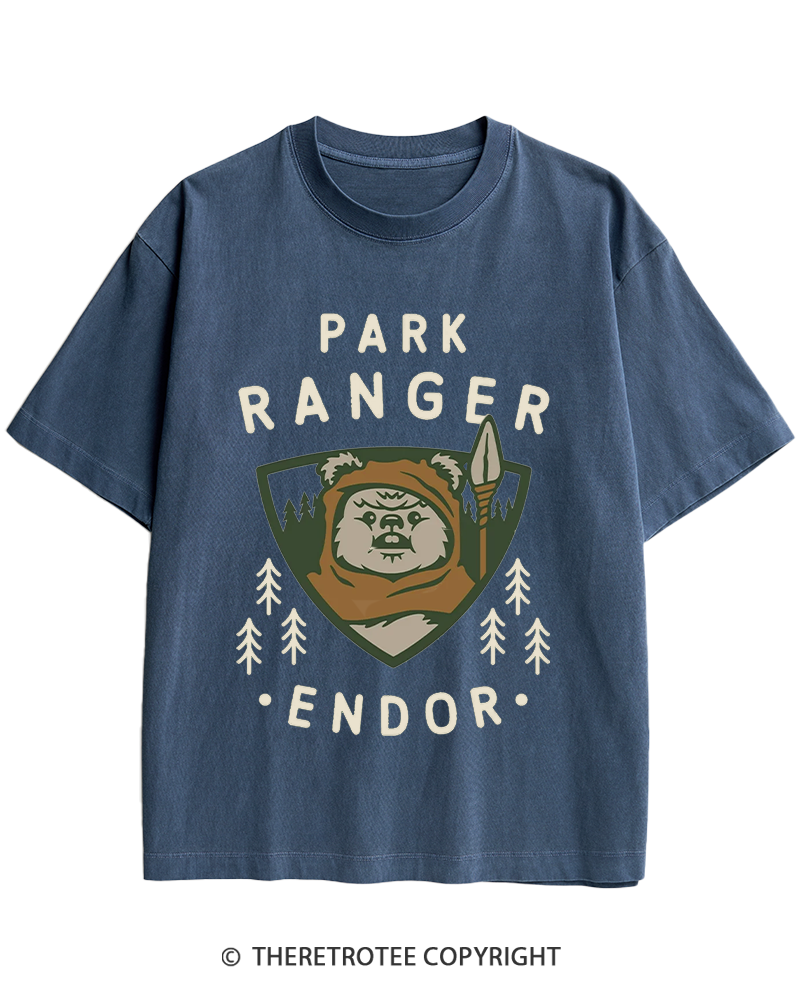 TheRetroTee Park Ranger 1980s Heavy Cotton T-Shirt