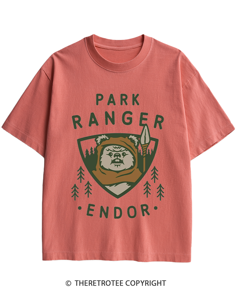 TheRetroTee Park Ranger 1980s Heavy Cotton T-Shirt