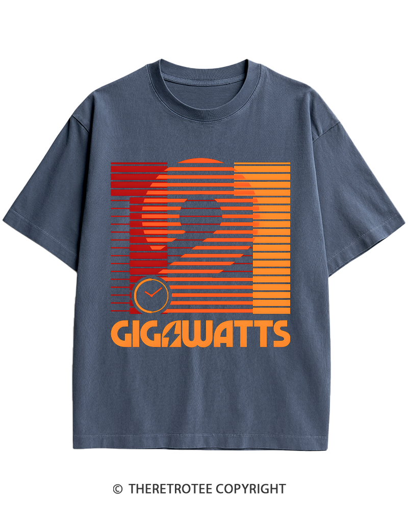TheRetroTee 1.21 Gigawatts 1980s Heavy Cotton T-Shirt