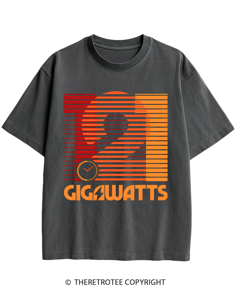 TheRetroTee 1.21 Gigawatts 1980s Heavy Cotton T-Shirt