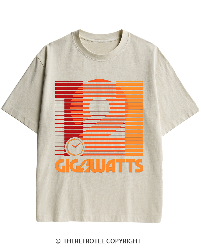 TheRetroTee 1.21 Gigawatts 1980s Heavy Cotton T-Shirt