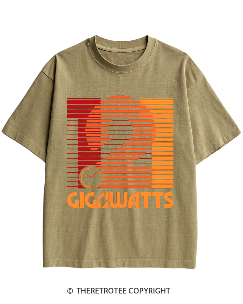 TheRetroTee 1.21 Gigawatts 1980s Heavy Cotton T-Shirt