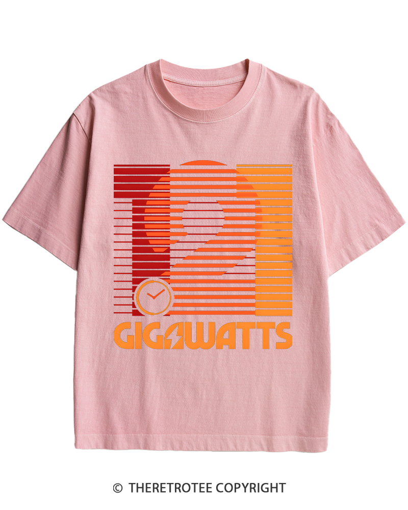 TheRetroTee 1.21 Gigawatts 1980s Heavy Cotton T-Shirt