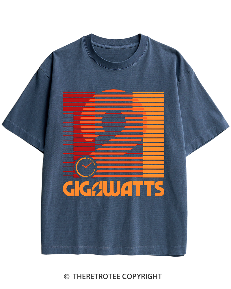 TheRetroTee 1.21 Gigawatts 1980s Heavy Cotton T-Shirt